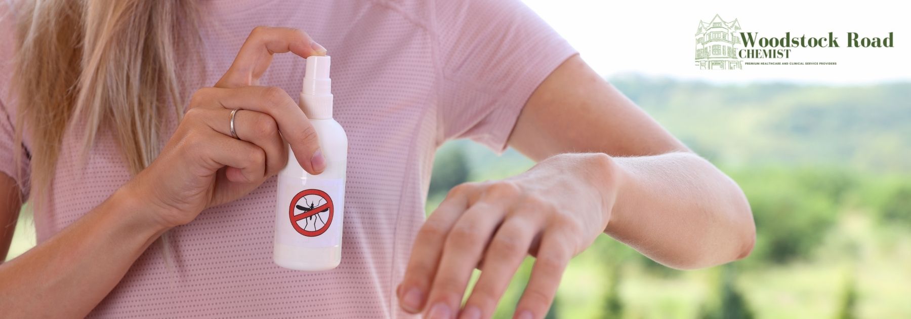 Applying mosquito repellent to help prevent chikungunya